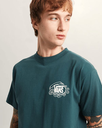 Vans Hot Lines Tee White Green Balsam