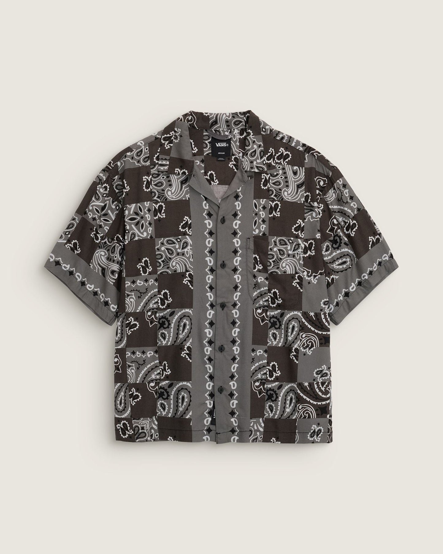 Vans Van Doren Paisley Check Shirt Faded Black