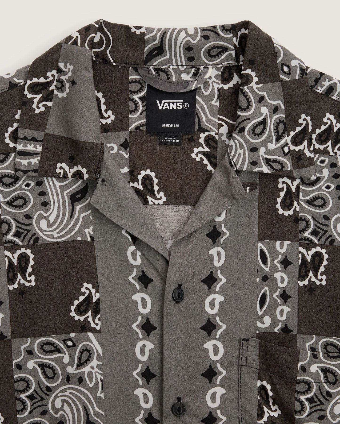 Vans Van Doren Paisley Check Shirt Faded Black