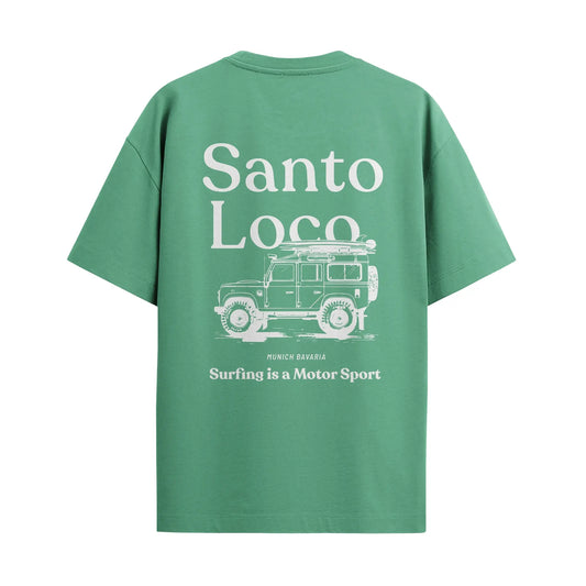 SantoLoco Munich Surfing is a MotorSport Kashmir T-Shirt