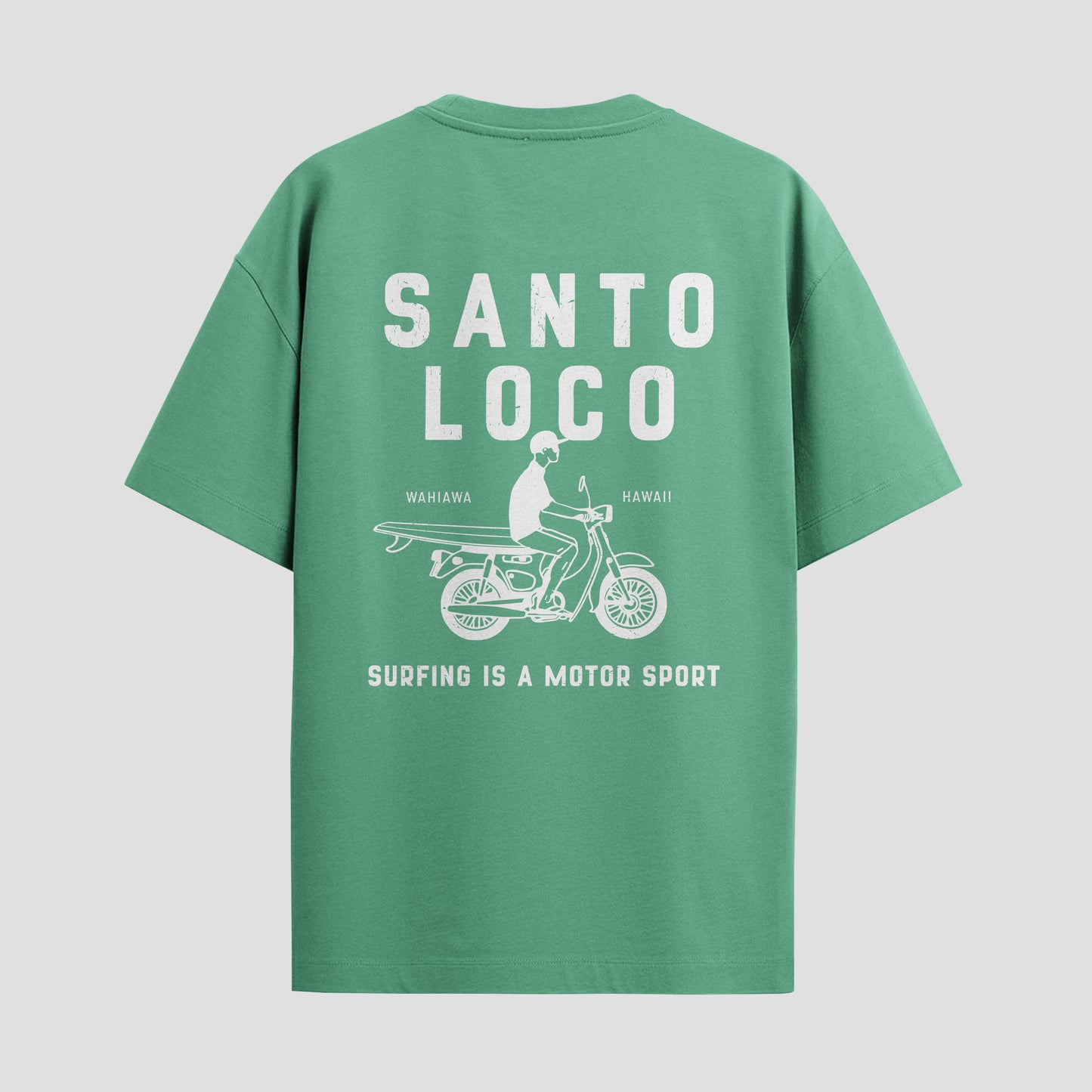 SantoLoco Hawaii Surfing is a MotorSport Kashmir T-Shirt