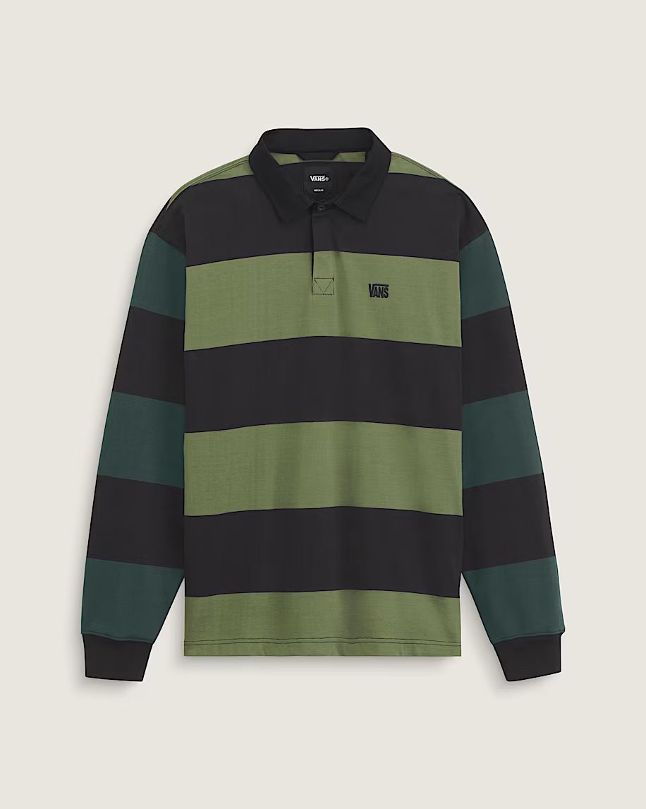 Vans Ward Rugby Shirt Black/Green