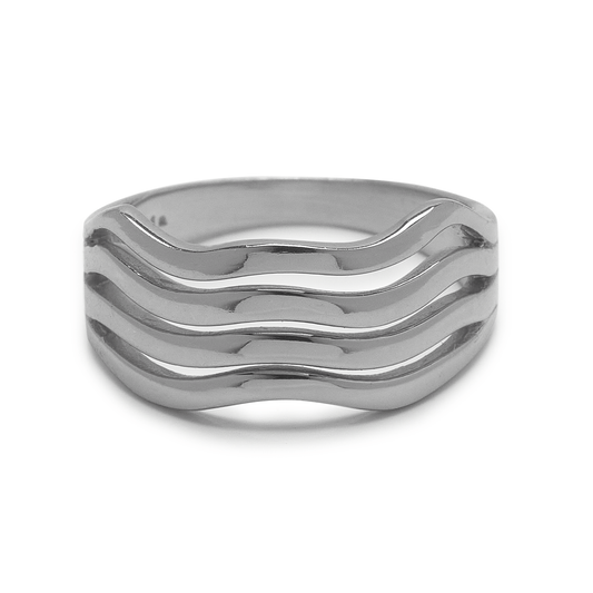 Pura Vida Wavy Silver Ring Size 7 Silver