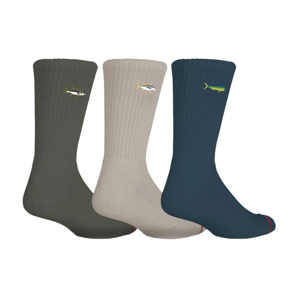 Salty Crew Fishsticks Crew Socks 3 Pack Multi
