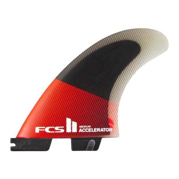FCS II Accelerator PC Large Red/Black Tri Retail Fins
