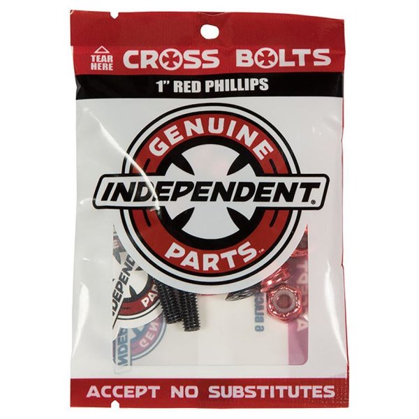Independent Mounting-Kits Bolts Kreuz 1" Black - Red