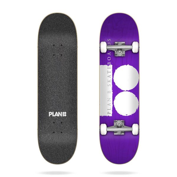 Plan B Rough Original Purple Complete Skateboard 8.0