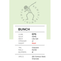 SNIPER Bodyboard Bunch II EPS Stringer 41 Gelb