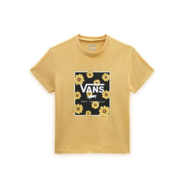 Vans Girls Sunflower Animal Box Crew T-Shirt