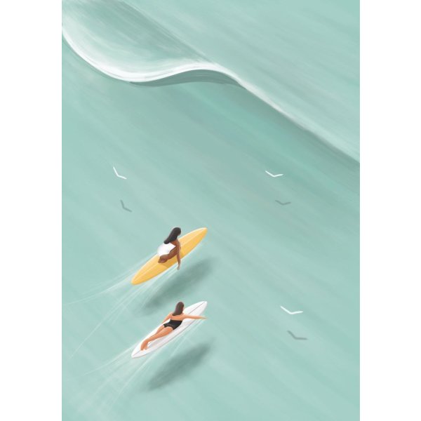 Postcard Studio Trev "Surf is better shared 2"