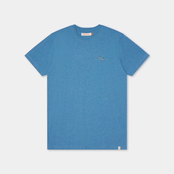 Revolution Regular Blue-melange T-Shirt