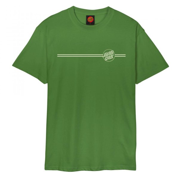 Santa Cruz Opus Dot Stripe T-Shirt Green