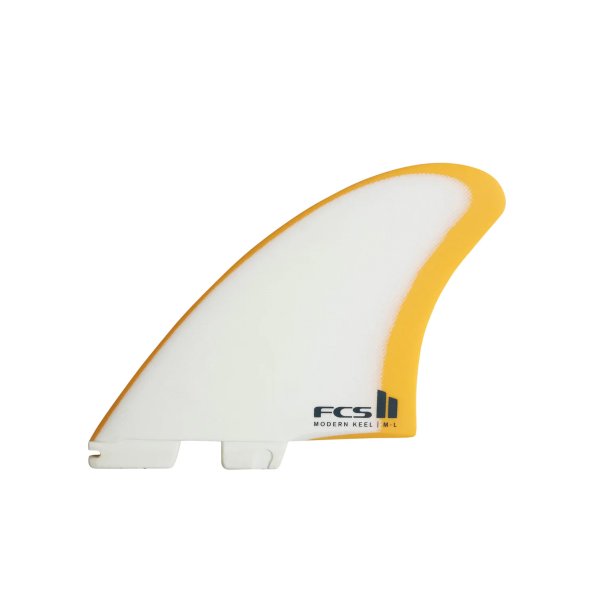 FCS II Modern Keel PG Mango/White Twin Retail Fins